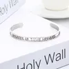 Stainless Steel Bangle Bracelet Band Gold Hollow Letter BELIEVE DREAMS Writaband cuff women fashion jewelry will and sandy