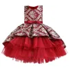 Bloem vintage borduurwerk baby meisjes jurk opening ceremonie kleding tutu party elegante slijtage meisjes prinses jurk kinderen vestidos q0716