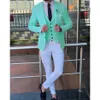 Ternos de homens amarelos para casamento slim apto jaqueta colete com calças 3 peças GroomSmen smoking feitos sob encomenda feita masculina fashion traje 2021 x0909