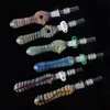 Nector Collector Colorful Smoking Hand Pipes Accesorios para tabaco Cuchara de vidrio Quemador de aceite Pipe Hookahs NC16