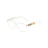 Elegante karierte Sonnenbrille Briefdruckbrillen Designer Frauen Temperament Square Brille Festival Geschenk mit Box6957016