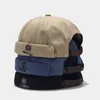 Vintage Beanie Hats Erkek Kadınlar Bahar Sonbahar Ev Sahibi Şapkalı Docker Denizci Biker Kapakları Sınırsız Kafatası Döngüsü Ayarlanabilir Pamuk Y21111