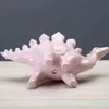 Creative Ceramic Stegosaurus Flower Pot Succulent Garden Desktop Decoration With Tray Dinosaur Planter 211130