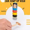 Partij Gunst 1 Set Magic Toy Tricks Kids Gift Onbreekbare Houten Man Daruma Close-up Stage Props Leuke Accessoire Onsterfelijk
