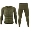 Winter Warm Tight Tactical Thermal Ondergoed Sets Mannen Outdoor Functie Ademend Training Fietsen Thermo Ondergoed Lange Johns 210910