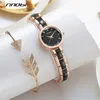 Sinobi Newest Women Fashion Wrist Watch Rose Golden Bracelet Women Watches Luxury Diamond Quartz Wristwatches Montre Femme Q0524