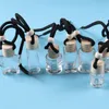 7 stijlen auto parfum fles auto's hanger parfumer ornament luchtverfrisser voor essentiële oliën diffusor geur lege glazen flessen 30pcs