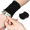 Förvaringspåsar handled påse Zipper Wristband Sweatband Plånbok för nycklar Money Cards Running Fitness Cykling Walking Din