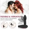 Massageiros elétricos Massager inflável de próstata automático com 10 modos de vibração de vibração de vibração Buplug Clit Stimulator para homens mulheres cl