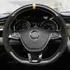 Auto stuurwielafdekking antislip zwart koolstofvezel suède voor Volkswagen VW Golf 7 MK7 Nieuwe Polo Jetta Passat B8 Tiguan Sharan