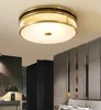 LEDライトホームモダンゴールド銅の天井ランプラウンドスクエアリビングルームベッドルームキッチン屋内照明