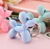 Fashion Cute PVC Balloon Dog Keychain Jewelry Couple Long Keyring Creative Cartoon Mobile Phone Bag Car Pendant Keychains Accessories