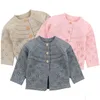 Autumn Winter Infant Warmth Kids Girl Long Sleeve Cardigan Coat Clothing Baby Girls Cute Hollow Out Knit Jacket 210521