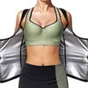 Sweat Enhancing Vest for Women Workout Training Heat Trapping Zipper Sauna Vest Slimming Tank Top Compression Shirts Polymer 211112