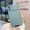 Moda Telefon Kılıfları Sürgülü Pencere Lens Ile iphone 13 12 11 Pro Max XR XS X 7 8 Artı Darbeye Dairesi Şeffaf Yedi Renkler Silikon Sert Arka Kapak Kılıf