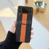 Funda de teléfono Z Flip 4 3 para Samsung Galaxy Fold 4 flip3 Fold3, funda rígida de cuero, fundas de teléfono ultrafinas ZFold 2, funda trasera Z Fold 3 Coque