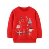 Jumping Meters Christmas Baby Sweatshirts Sweats à capuche rouges Coton Garçons Filles Pulls Top Fashion Sport Vêtements pour enfants 210529