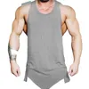 Roupas de musculação regatas homens ginásio stringer sem mangas camisa de fitness tanktop dos homens trabalhar colete muscular para men's295q