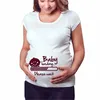 Baby är lastning gravid t-shirt flicka moderskap kortärmad toppar graviditet meddelande skjorta mamma kläder tees 20220303 h1