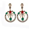 Antike Strass baumeln Perlen Ohrringe Trend Pendientes Vintage Kristall Ohrring Schmuck für Frauen