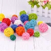 3 cm Bambu Rattan Örgü Topu Mini Bambu Sepak Takraw Topları Noel Ağacı Dekorasyon Süsler Çevre Dostu Ev Dekor DIY Sahne BH4994 WLY