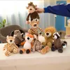 Amici selvaggi Peluche Animali della giungla Morbido regalo creativo per bambini Peluche Cane Zebra Elefante Leone Volpe giraffa Kid Playmate Doll 210929