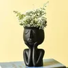 Ludzka twarz żywica kwiat doniczka żywicy sukulenty puli roślin abstrakcyjny doniczka pulpit wazon krajobraz charakter portret wystrój domu 210615