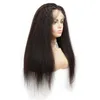 Cabelo virgem brasileiro 13x4 Peruca frontal de renda Cabelo humano reto com cabelos de bebê pré-arrancados yaki 12-30 polegadas