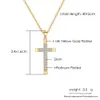 Hängsmycke Necklace för kvinnor Lyx Zircon Cross Light Gold Color Kpop Choker Chain Christmas Gift Smycken N221