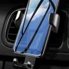 Automatic Locking Gravity Universal Air Vent GPS Cell Phone Holder Car Mount Stand Grille Buckle Type Compatible with All Apple iPhone Android Smartphone