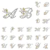 Pins, broches metalen Crystal English Letter Word Broche Dames Elf Angel Shirt Revers Pin