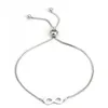 Linkkette 304 Edelstahl Verstellbarer Schieberegleitschieber Bolo Armbänder für Frauen Silber Farbe Runde Schmuck Casual 1 Stück 4238853