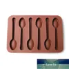 Tools 1pcs 6 Holes Spoon Shape Chocolate Mold Ice Jelly Silicone Cake Party Decor Homemade Cupcake Candy Bar Baking