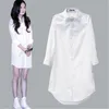 Camicia bianca Camicetta da donna Manica lunga Autunno Blusas Plus Size Casual Vintage Inverno Rosa Chemisier Femme Top Blusa Ladies 220315