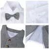 Baby Formal Suit Toddler Wedding Tuxedo niemowlę dżentelmen chrztu strój urodzinowy strój zimowy długie rękaw 3PCS231E4845727