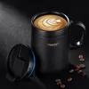 Pinkah Coffee Thermo Mug 350ml 460mlのオフィスの真空フラスコのホームサーモスコップとハンドル絶縁のマグカップ魔法瓶210809