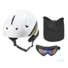 Лыжный шлем интегрально формованный лыжный шлем для взрослых и детей снежной безопасности скейтборд лыжный сноуборд с очками1