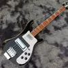 Anpassad nack genom Body Bass 4003 Black Electric Bass Guitar 20 Frets Two Toaster Ric Pickups