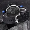 Armbandsur est xi män sport klockor mode casual gummi armé kvarts klocka militär reloj