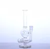 deux fonctions 8 pouces diffuseur en ligne plate-forme crâne bong verre tuyau de fumée d'eau barboteur perc WJC-MINI