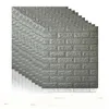 70cm * 77cm 3D mousse imperméable brique stickers muraux carrelage auto-adhésif bricolage panneaux de papier peint décor autocollants blancs 210705