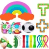 21pcs Halloween Ghost Decompression Toy Toy Fidget Sensory Bubble Puzzle Puzzle Unzip Cadeau anti-stress pour les enfants adultes