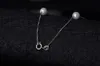 925 Sterling Silver Smycken 6mm Shell Pearl Sweater Chain Halsband Kvinna Gåvor för älskare D-170