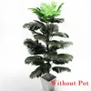 90cm Tropical Palm Tree Large Artificial Plants Fake Monstera Without Pot Silk Coconut Tree For Home Living Room Garden Decor 210624