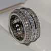 DIWENFU 100% S925 Lab Moissanite pour femmes hommes argent 925 bijoux Anillos De mariage bandes bague boîte Anel333Y