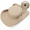 Utomhusresenär Fisherman Hat Man Wide Brim Vattentät Boonie Camping Cowboy Men Bucket Andningsbara Anti UV Sun Cap Cykling Kepsar Masker