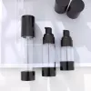 الجملة الجديدة 15ML 30ML 50ML أسود مضخة الهواء مضخة زجاجة فارغة، 30 مل زجاجات إعادة الملء البلاستيكية