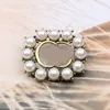 Mulheres vintage designer marca dupla g letra broche pérola cristal de cristal broche terno terno lápis moda acessórios de jóias presentes