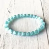 Style Light Bule Cat Eye Bracelet Bright Beads Jewelry Wrist Healing Yoga Mala Charm Gift For Men Beaded Strands307w