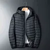 Mężczyźni Jesień Jacket Ultra Light Cienkie 90% White Duck Down Kurtki Dorywczo Przenośny Płaszcz Wiosny dla Parkas 211214